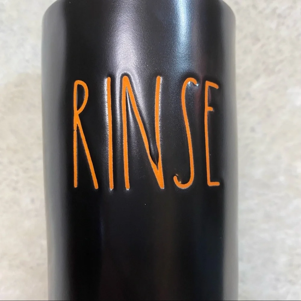 Rae Dunn Halloween Black and Orange Rinse Cup